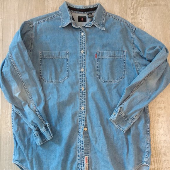 Levi's Tops - Levi's Red Tab Denim Shirt Size XL